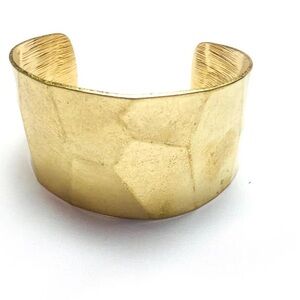 Matte gold women’s geometric cuff bracelet